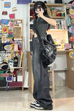 Vintage Black Wash Boyfriend Jeans-Outfit