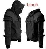 Fongt Hooded Elbow-Wearing Mask Fagroom Fagroom Faeling Fagmouse Solid-Color Coat Tunic