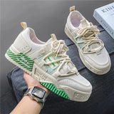 Men Skateboarding Shoes Canvas Thick Bottom Platform Shoes Comfortable Breathable Vulcanized Shoes Casual Sneakers Student Shoe-Outfit