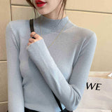 Fongt Women's Half-High Collar Bottom Shirt With Autumn And Winter Gas Sweater 2024 New High-End Feel