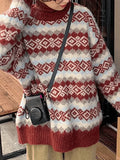 Christmas Jacquard Knit Sweater-Outfit