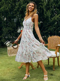 Summer New Chiffon Dress INS Elegant Lace-Up Swallow Tail Multicolor Dress-Outfit
