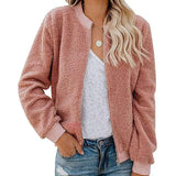 Jacket Winter Coat Fur Fleece Jacket Ladies Zip Up Teddy Coat Warm Female Clothes With Pockets Overcoat chaquetas de