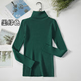 Fongt Sweater Woman With Bottom Shirt Autumn And Winter New Long Sleeves To Keep Warm Body Solid Color Knitted