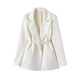 Fongt New Women's Mixed Temperament Suit Jacket + Casual Trousers Two Sets