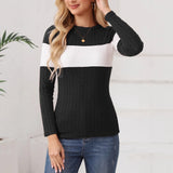 Fongt Wish Autumn And Winter Explosion Women's Clothing Women's Knitted Long-Sleeved Color Repair Body
