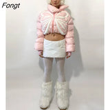 and Winter Women's Solid Top Women's Splice Butterfly Bread Coat Long Sleeve Zipper Cotton Clothes Manteau Femme
