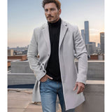 Fongt Men's Wool Coat British Wind Autumn And Winter Thicker, The Long Wind Coat In The Long-Colored Multi-Code Can Be Selected