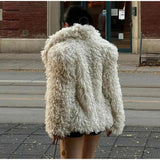 Faux Fur Fringe Coat-Outfit