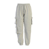 Autumn Multi-Pocket Sweatpants Women Casual High Elastic Waist Drawstring Loose Jogger Pants Plus Size Harajuku