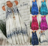 Temperament Commute Summer Digital Print Sleeveless Round Neck