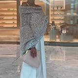 Fongt Autumn And Winter New Advanced Temperament Small Fragrant Wind Comfortable Sequin V Neck Sweater-Outfit