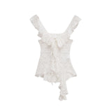 Fongt Homemade New Women's Clothing 髫髫叠 Laminated Lace Top