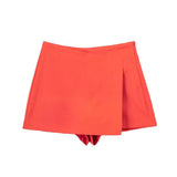Solid High Waist Skort-Outfit