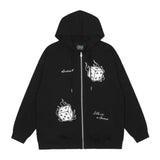 Goth Letter Printing Sweatshirt Women High Street