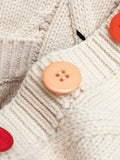 Oversized Embroidery Knit Cardigan-Outfit