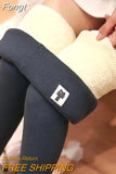 Fleece Lined Leggings Women Velvet Keep Warm Seamless Push Up Leggins Stretchy Tights Comfort Winter Women's Thermal