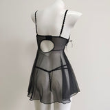 Fongt High-End Lace Pajamas Women Efflue Pure Desire To See The Mesh Sexy Elegant With Tdding Pajart Skirt