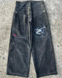 Wide-Leg Jeans Men Y2K Hip-Hop Harajuku High-Quality Street Rest 1028-1-Outfit
