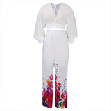 Fongt Set 2025 New Female V-Neck Bat Sleeve Chiffon Shirt Two-Sleeve