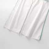 Spring Style Satin Trousers With Side Trim 7385418-Outfit