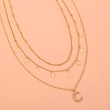 Star and Moon Necklace-Outfit