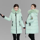 Cotton-Padded Jacket Women Coat New Winter Korean Version Slim Down Padded Jacket Women Long Plus Thick Cotton-Padded Jacket Women-Outfit