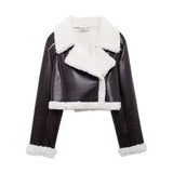 Fongt Women's ZA Explosion New Street Fashion Lamb Woolen Jacket Jacket