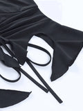 Irregular Cutout Halter Cami Top-Outfit