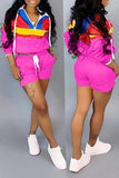 Block Hoodie Shorts
