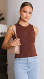 Fongt Knit Vest Female 2024 Summer New Solid Color Slim Inner Matching Top-Outfit