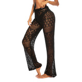 Color Sexy Nightclub Hollow Woven Trousers
