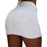 Fongt New Casual Fashion High-Waisted Ass Skirt Women's Denim Single-Caught