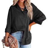 Women's Spring And Summer New Lapel Open-Button Leopard Print Jacquard Shirt Temperament Commuter Long-Sleeved Shirt-Outfit