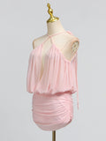 Fongt Style Dress Woman 2025 Spring And Summer New Fashion Temperament Hot Girl Style Skirt Folded Design