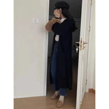 Fongt Glutinous High-End Loose Long Sweater Autumn And Winter 2024 New Lazy Knit Coat