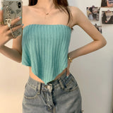 Version Of The 2025 Summer Pure-Hearted Hottie Show Skinny Sexy Bra Strap Small Vest Design Feel Top