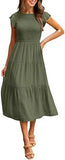 Trendy Flounced Sleeve Pleating Short-sleeved