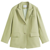 Office Lady Newly Autumn 2021 Single Breasted Blazer Women Korean Style High-quality Pure Color Casual Suit