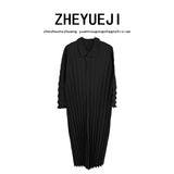 Fongt Women's Clothing 2025 Three House Style New Women's Long-Sleeved Wind Coat Business And Leisure Autumn Hand Folding Top