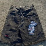 Denim Shorts Men's Spring / Summer 2024 Trendy Denim Trousers Loose Casual Trousers-Outfit