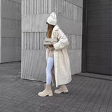 Fongt Autumn And Winter New Women's Temperament Commuting Coat Long-Sleeved Collar Plush Coat Woman