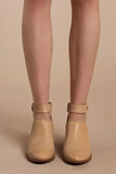 Heel Zipper Ankle Booties 1028-1-Outfit