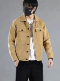 Fongt Denim Jacket Men's Spring And Autumn Korean Version Of The Loose Tide Branded Baggy Jacket Large-Size Yellow Denim Clothes