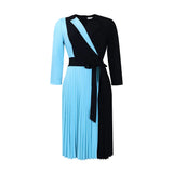 Fongt African Plus-Size Women's Dress 2025 New Fashion Temperament Tie With Folding Skirt Elegant Dress