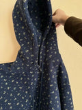 Blue Floral Zipper Hobbie-Outfit