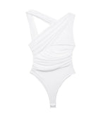 Fongt Women's Clothing INS Net Red Explosion Asymmetric Folding Decorative Mesh Clothing
