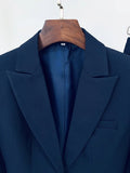 QUALITY New 2023 S/S Designer Suit Set Single Button Slim Fitting Blazer Flare Pants Suit Two Piece Sets Womens