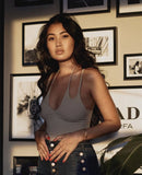 Knit Double Strap Top-Outfit
