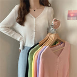 Fongt Thin Women 2023 New Summer With Long Sleeves Sun Knitted Bottom Shirt On The Coat Of Ice